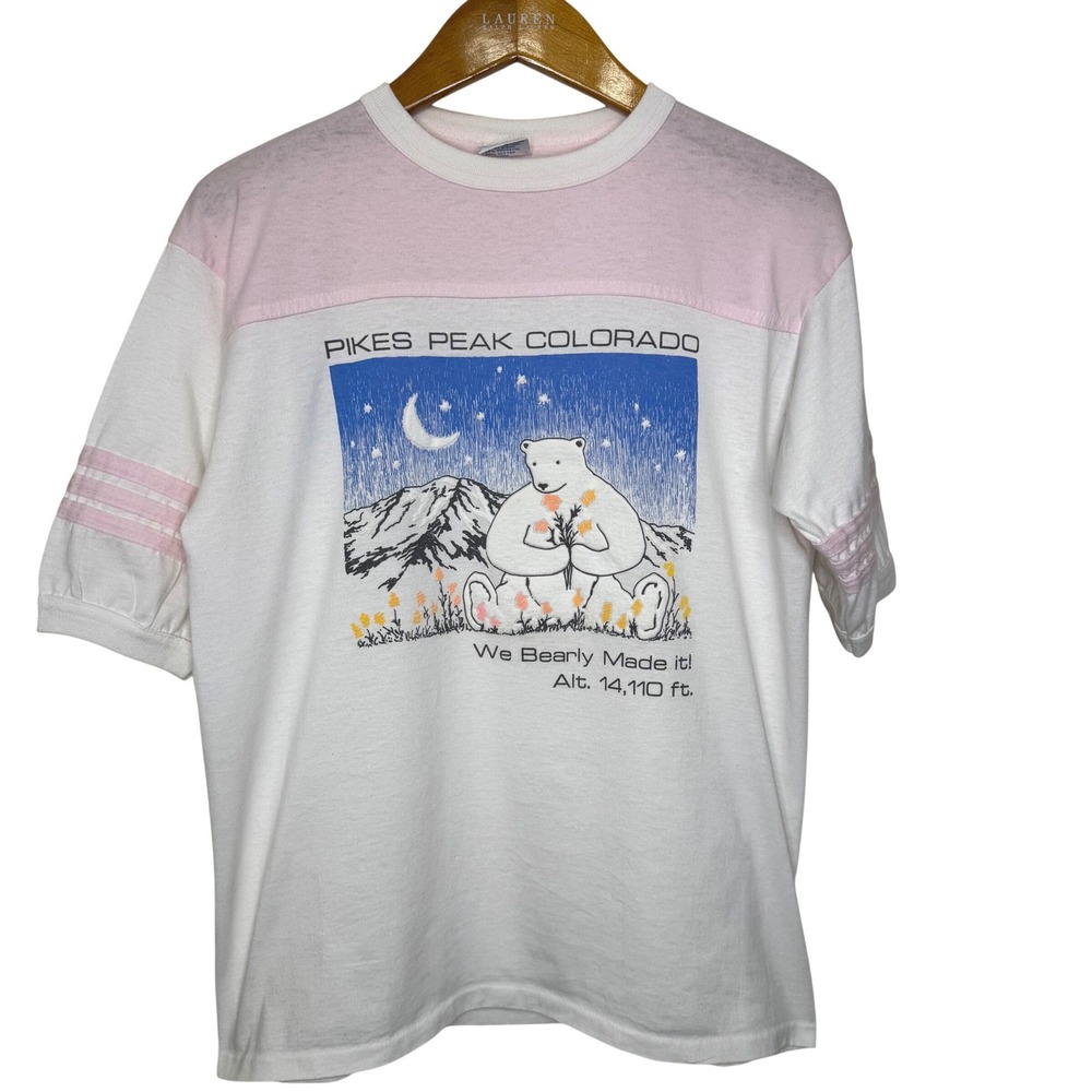Vintage Pikes Peak Colorado Polar Bear T Shirt Women's‎ Large-Vintage